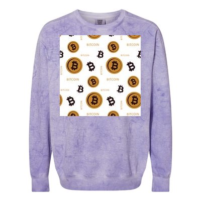 Bitcoin Cryptocurrency Money Colorblast Crewneck Sweatshirt