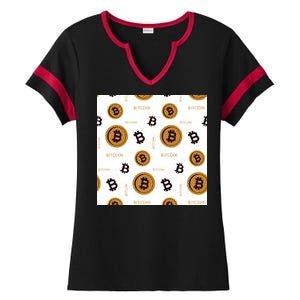 Bitcoin Cryptocurrency Money Ladies Halftime Notch Neck Tee