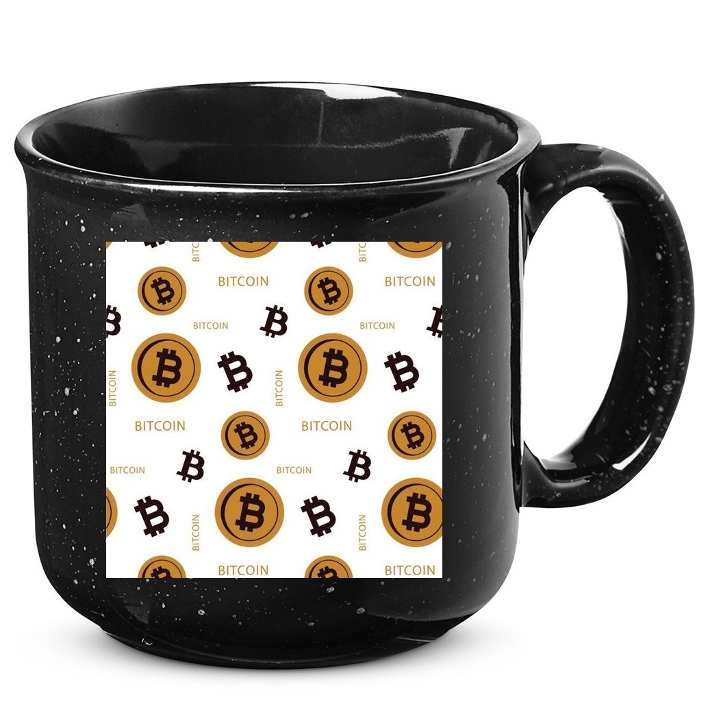 Bitcoin Cryptocurrency Money 15oz Campfire Ceramic Mug