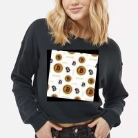 Bitcoin Cryptocurrency Money Cropped Pullover Crew