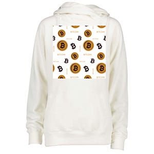 Bitcoin Cryptocurrency Money Womens Funnel Neck Pullover Hood