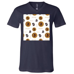 Bitcoin Cryptocurrency Money V-Neck T-Shirt