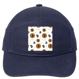 Bitcoin Cryptocurrency Money 7-Panel Snapback Hat