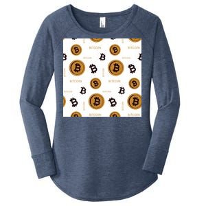 Bitcoin Cryptocurrency Money Women's Perfect Tri Tunic Long Sleeve Shirt