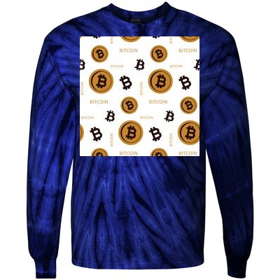 Bitcoin Cryptocurrency Money Tie-Dye Long Sleeve Shirt