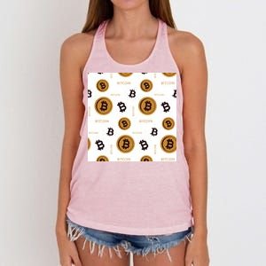 Bitcoin Cryptocurrency Money Women's Knotted Racerback Tank