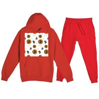 Bitcoin Cryptocurrency Money Premium Hooded Sweatsuit Set