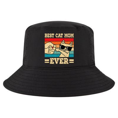 Best Cat Mom Ever Funny Cat Retro Vintage Cat Lover Women Cool Comfort Performance Bucket Hat