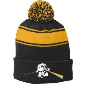 Beethoven Classical Music Composer Teacher Musician Stripe Pom Pom Beanie