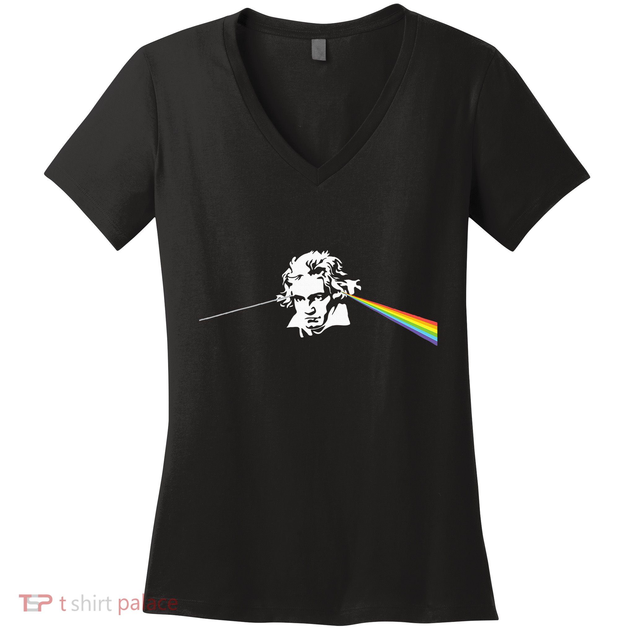 Beethoven Classical Music Composer Teacher Musician Women's V-Neck T-Shirt