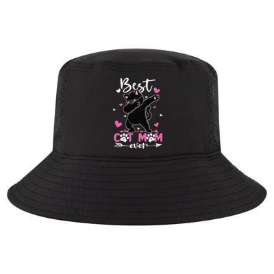 Best Cat Mom Ever Funny Dabbing Black Kitten Mothers Day Cool Comfort Performance Bucket Hat