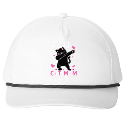 Best Cat Mom Ever Funny Dabbing Black Kitten Mothers Day Snapback Five-Panel Rope Hat