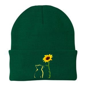 Best Cat Mom Ever Sunflower Mothers Day Gifts For Cat Lover Knit Cap Winter Beanie