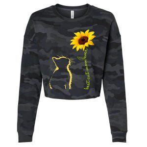 Best Cat Mom Ever Sunflower Mothers Day Gifts For Cat Lover Cropped Pullover Crew