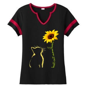 Best Cat Mom Ever Sunflower Mothers Day Gifts For Cat Lover Ladies Halftime Notch Neck Tee