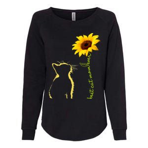 Best Cat Mom Ever Sunflower Mothers Day Gifts For Cat Lover Womens California Wash Sweatshirt