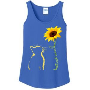 Best Cat Mom Ever Sunflower Mothers Day Gifts For Cat Lover Ladies Essential Tank