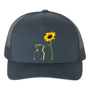 Best Cat Mom Ever Sunflower Mothers Day Gifts For Cat Lover Yupoong Adult 5-Panel Trucker Hat