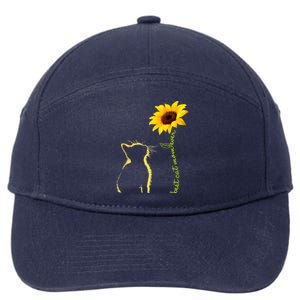 Best Cat Mom Ever Sunflower Mothers Day Gifts For Cat Lover 7-Panel Snapback Hat