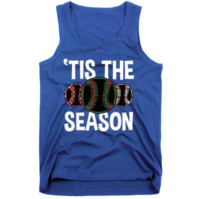 Baseball Christmas Merry Xmas Santa Claus Pitcher Catcher Gift Tank Top