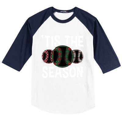 Baseball Christmas Merry Xmas Santa Claus Pitcher Catcher Gift Baseball Sleeve Shirt