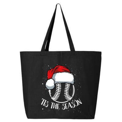 Baseball Christmas Merry Xmas Santa Claus Pitcher Catcher Meaningful Gift 25L Jumbo Tote