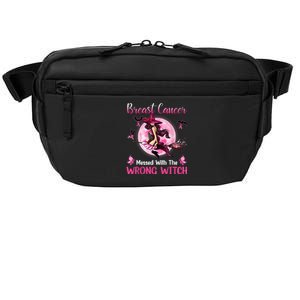 Breast Cancer Messed With The Wrong Pink Witch Hat Halloween Crossbody Pack