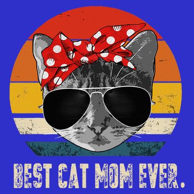 Best Cat Mom Ever Vintage Retro Cat Mommy Cat Mother T-Shirt