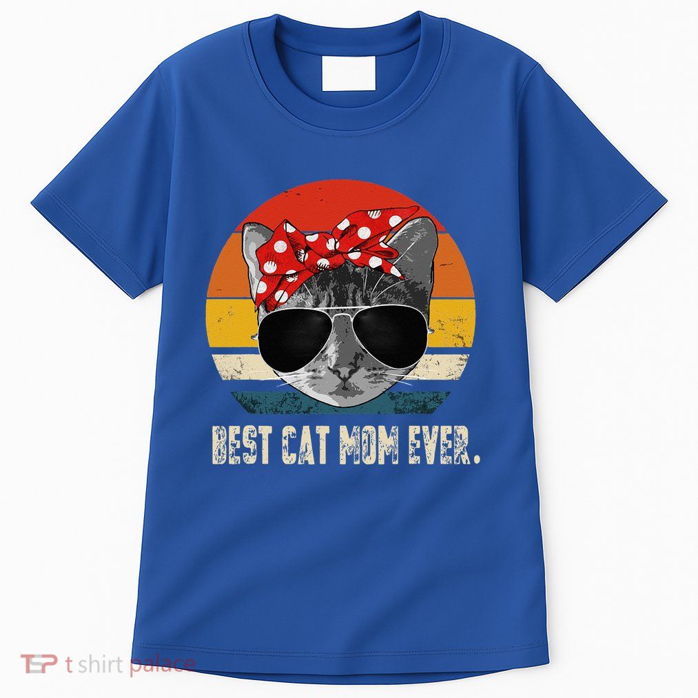 Best Cat Mom Ever Vintage Retro Cat Mommy Cat Mother Tall T-Shirt