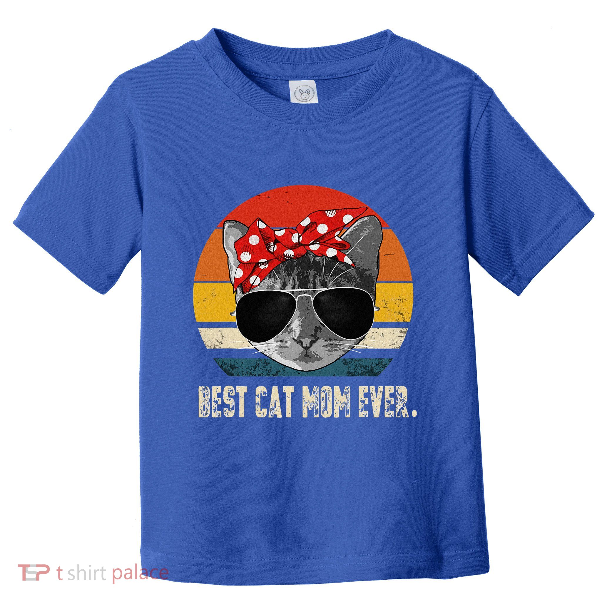 Best Cat Mom Ever Vintage Retro Cat Mommy Cat Mother Toddler T-Shirt