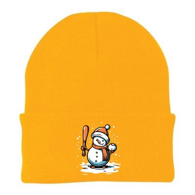 Baseball Christmas Merry Xmas Santa Claus Pitcher Catcher Gift Knit Cap Winter Beanie