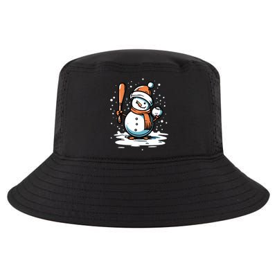 Baseball Christmas Merry Xmas Santa Claus Pitcher Catcher Gift Cool Comfort Performance Bucket Hat