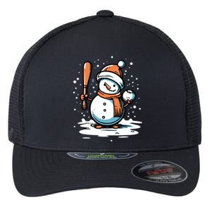 Baseball Christmas Merry Xmas Santa Claus Pitcher Catcher Gift Flexfit Unipanel Trucker Cap