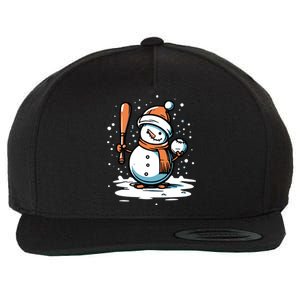 Baseball Christmas Merry Xmas Santa Claus Pitcher Catcher Gift Wool Snapback Cap