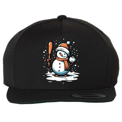 Baseball Christmas Merry Xmas Santa Claus Pitcher Catcher Gift Wool Snapback Cap