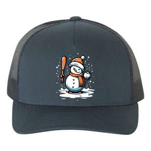 Baseball Christmas Merry Xmas Santa Claus Pitcher Catcher Gift Yupoong Adult 5-Panel Trucker Hat