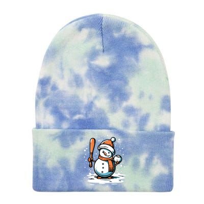 Baseball Christmas Merry Xmas Santa Claus Pitcher Catcher Gift Tie Dye 12in Knit Beanie