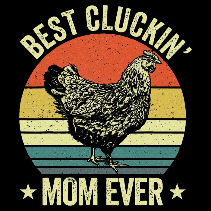 Best Cluckin Mom Ever, Retro Funny Clucking Chicken Farmer Sustainable Bucket Hat