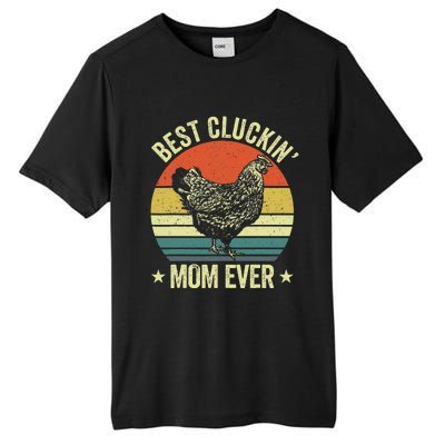 Best Cluckin Mom Ever, Retro Funny Clucking Chicken Farmer Tall Fusion ChromaSoft Performance T-Shirt