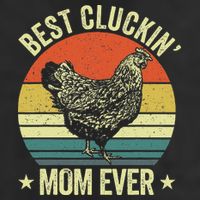 Best Cluckin Mom Ever, Retro Funny Clucking Chicken Farmer 11oz C Handle Ceramic Mug