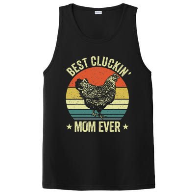 Best Cluckin Mom Ever, Retro Funny Clucking Chicken Farmer PosiCharge Competitor Tank