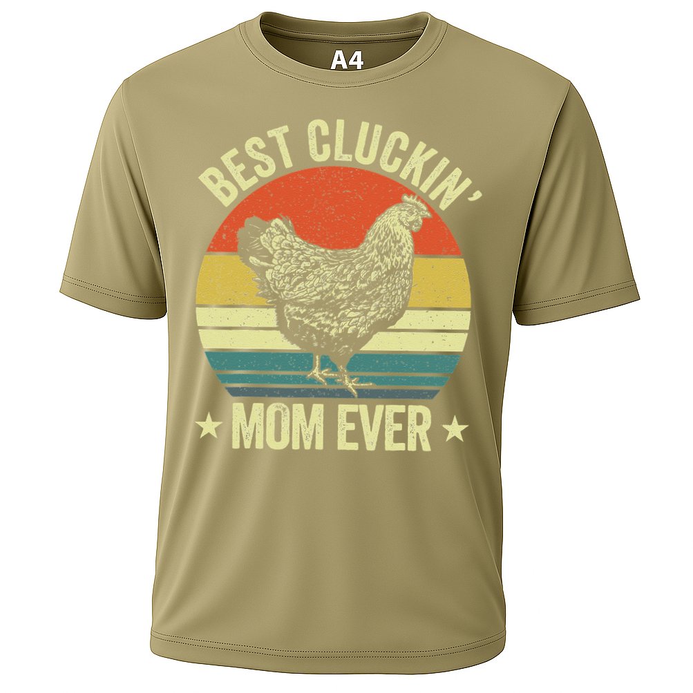 Best Cluckin Mom Ever, Retro Funny Clucking Chicken Farmer Performance Shirt