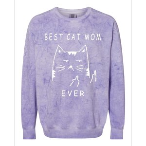 Best Cat Mom Happy Mother Day Kitten Mama Gift Colorblast Crewneck Sweatshirt