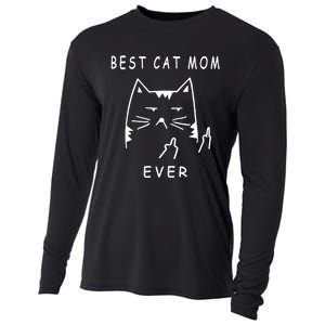 Best Cat Mom Happy Mother Day Kitten Mama Gift Cooling Performance Long Sleeve Crew