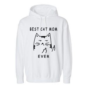 Best Cat Mom Happy Mother Day Kitten Mama Gift Garment-Dyed Fleece Hoodie