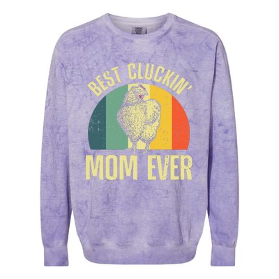 Best Chicken Mom For Cluckin Farm Chicken Lovers Colorblast Crewneck Sweatshirt