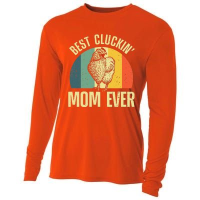 Best Chicken Mom For Cluckin Farm Chicken Lovers Cooling Performance Long Sleeve Crew