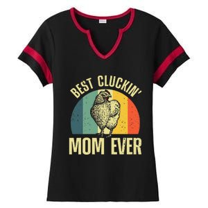 Best Chicken Mom For Cluckin Farm Chicken Lovers Ladies Halftime Notch Neck Tee