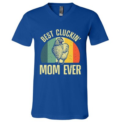 Best Chicken Mom For Cluckin Farm Chicken Lovers V-Neck T-Shirt