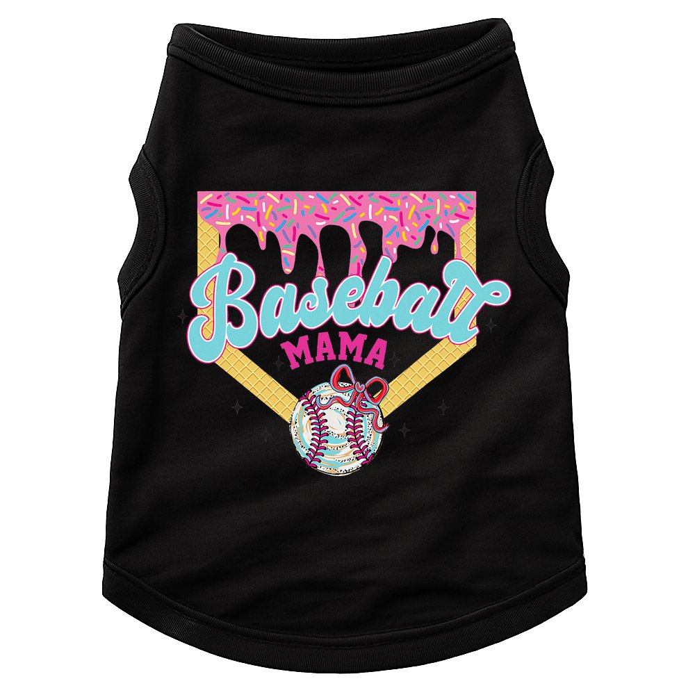 Baseball Cute Mama Ice Cream Cute Baseball Mom Gift Doggie Tank